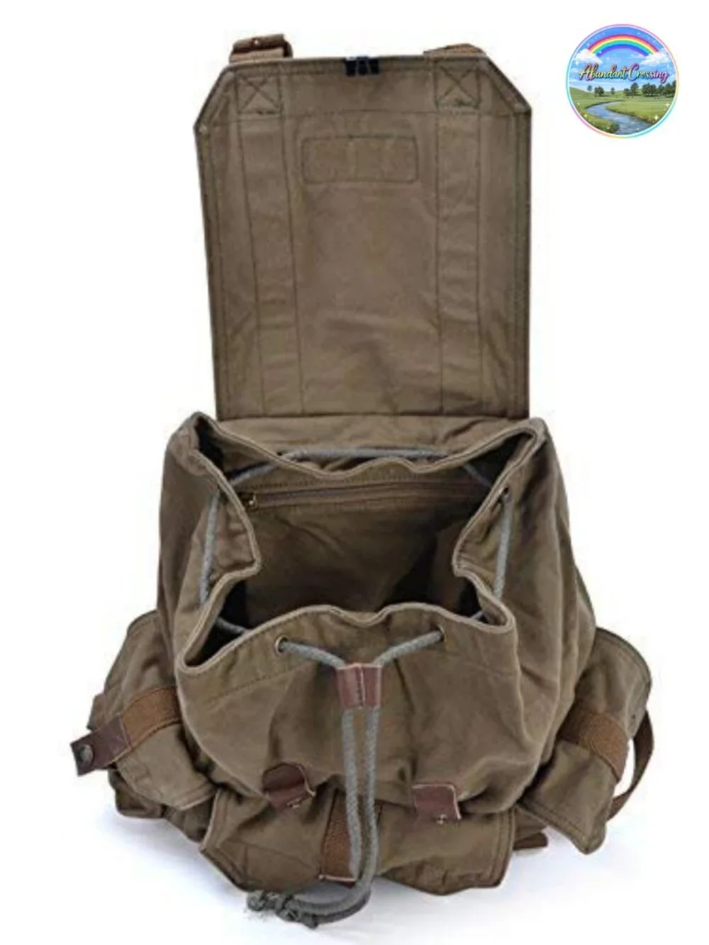 High Density Thick Canvas Backpack Rucksack Fits 17